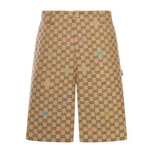 Gucci Men Gg Fabric Shorts